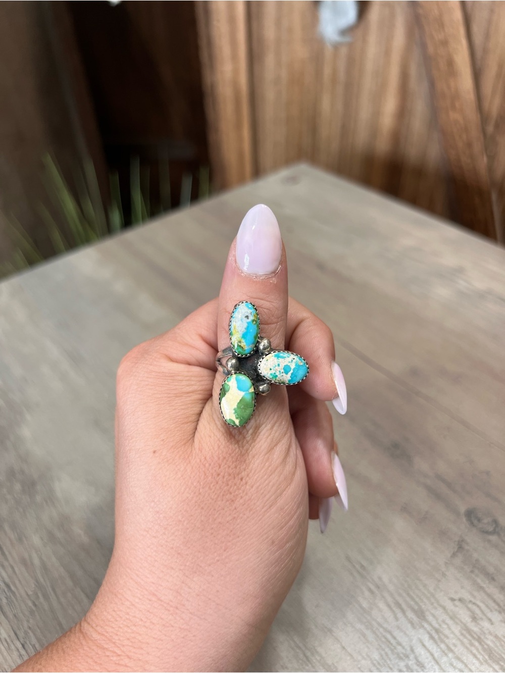 Sterling Silver Sz8 Turquoise Ring